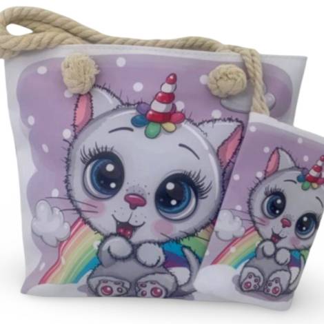 8977383 - Sa.co kid bag gatito arcoíris n34 30.5*23