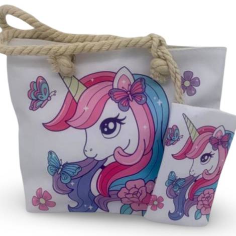 8977385 - Sa.co kid bag unicornio flor n40 30.5*23
