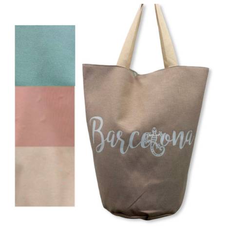 8977472 - Sa.co big beach bag 3 colors new design Barcelona 35x45