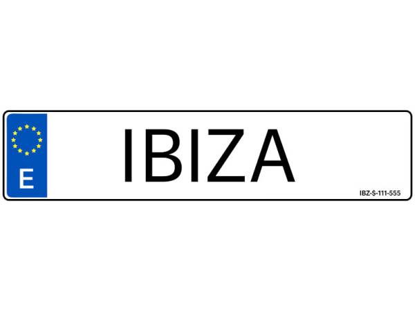 8977522 - Matricula letrero Ibiza 52x11.5cm