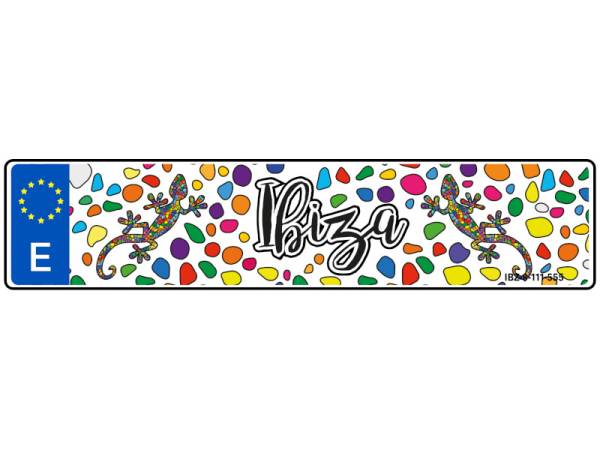 8977524 - Matricula mosaico lagartos Ibiza 52x11.5cm