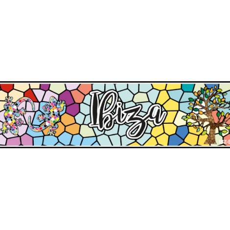 8977525 - Matricula lagartos árbol Ibiza 52x11.5cm