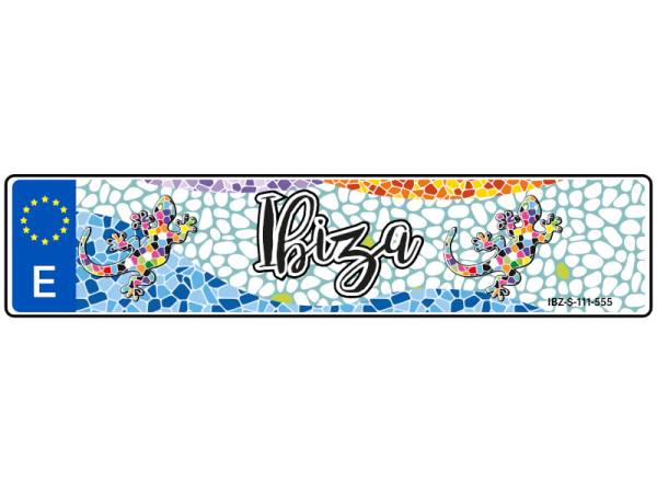 8977526 - Matricula lagartos azulejo ibiza 52x11.5cm