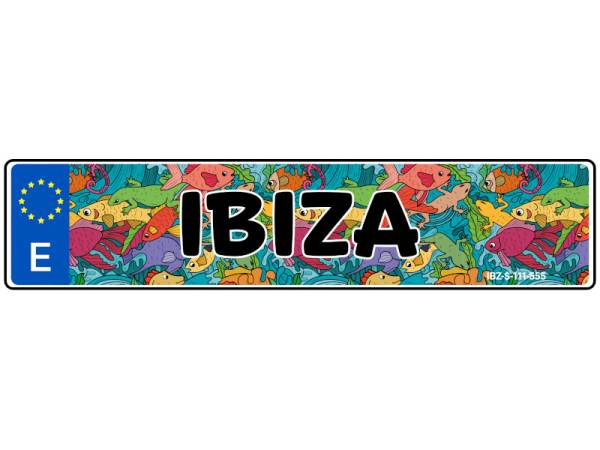 8977527 - Matricula peces Ibiza 52x11.5cm