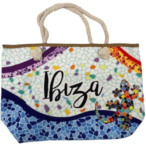 8977594 - Sa.co beach bag 55x36 n 3 lagarto ondas Ibiza