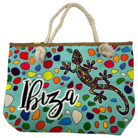 8977595 - Sa.co beach bag 55x36 n3 lagarto piedras Ibiza