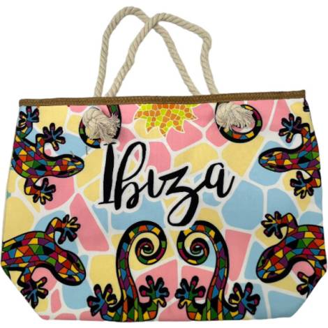 8977596 - Sa.co beach bag 55x36 n3 lagartos sol mosaico Ibiza