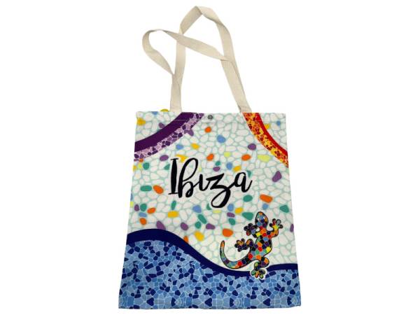8977597 - Sa.co shopping bag 33x40 n 6 lagarto ondas Ibiza