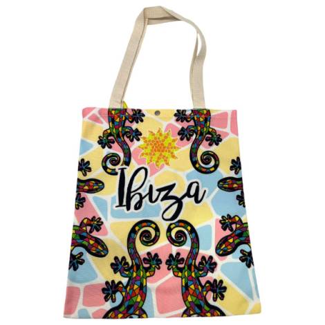 8977599 - Sa.co shopping bag 33x40 n6 lagartos sol mosaico Ibiza