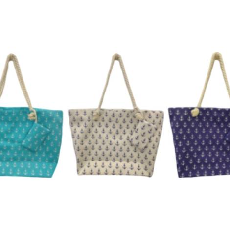 8977707 - Sa.co Beach bag with small bag 58x40x15cm 3 colors N2 two side printing