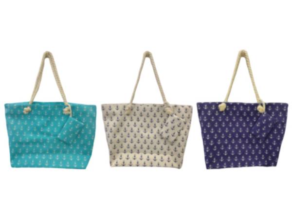 8977707 - Sa.co Beach bag with small bag 58x40x15cm 3 colors N2 two side printing