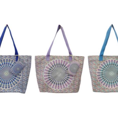 8977708 - Sa.co Beach bag with small bag 58x40x15cm 3 colors N3 one side printing
