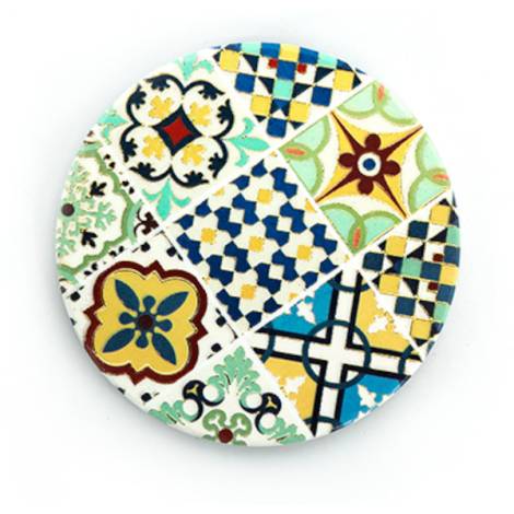 8977837 - Posavasos ceramica relieve redondo n3