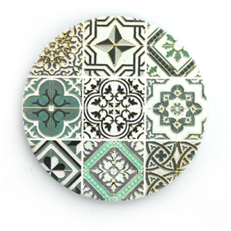 8977838 - Posavasos ceramica relieve redondo n4