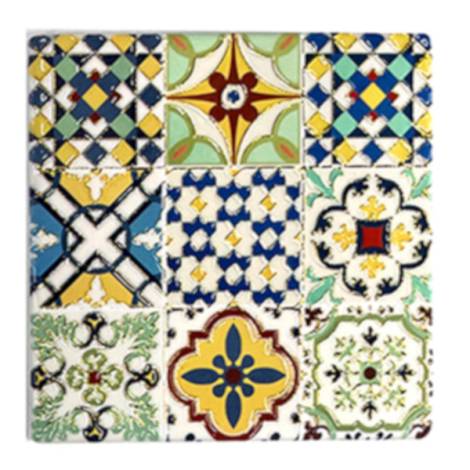8977843 - Posavasos ceramica relieve cuadrado n9