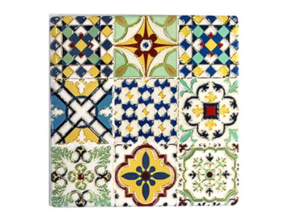 8977843 - Posavasos ceramica relieve cuadrado n9