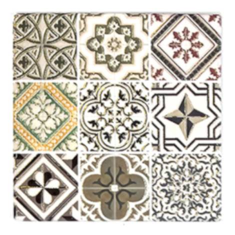 8977844 - Posavasos ceramica relieve cuadrado n10