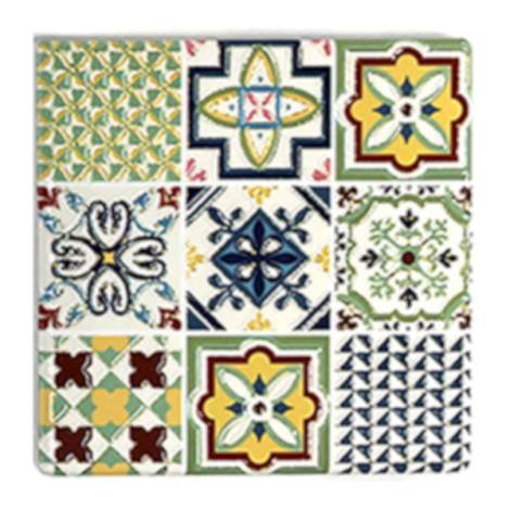 8977848 - Posavasos ceramica relieve cuadrado n14