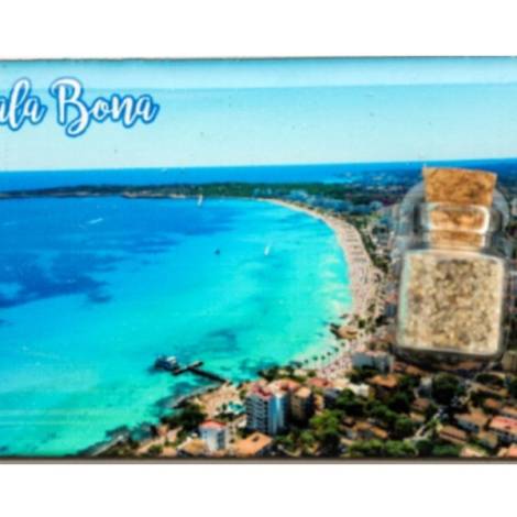 8977966 - Iman madera botella Cala Bona 8x5cm