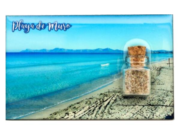 8977968 - Iman madera botella Playa Muro 8x5cm