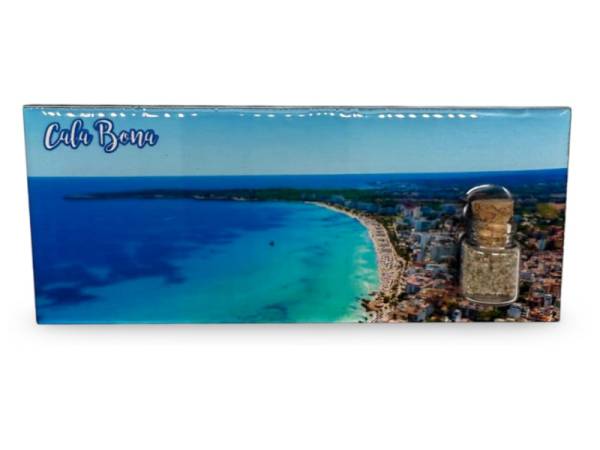 8977979 - Iman madera botella Cala Bona 12x5cm