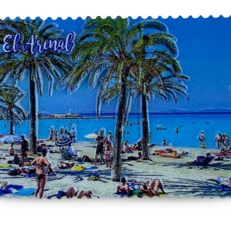 8977987 - Iman resina relieve Arenal 6x8cm