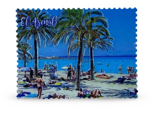 8977987 - Iman resina relieve Arenal 6x8cm