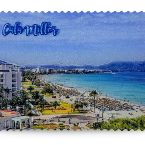 8977990 - Iman resina relieve Cala Millor 6x8cm