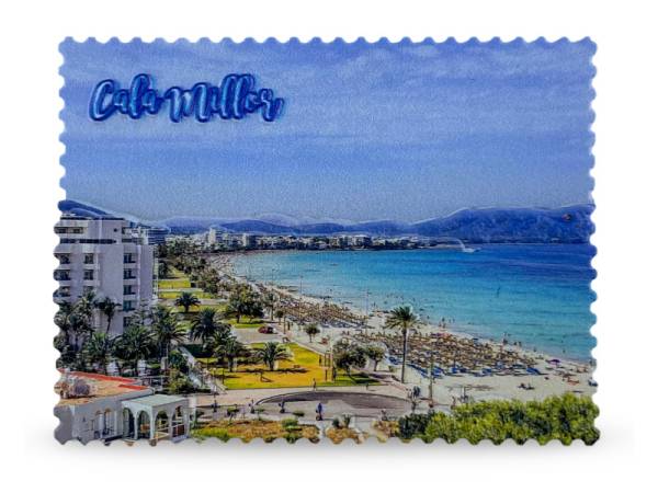 8977990 - Iman resina relieve Cala Millor 6x8cm