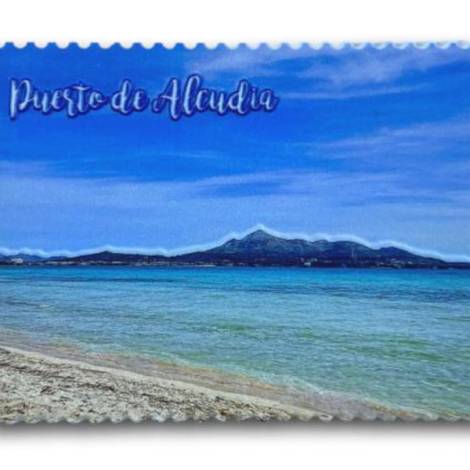 8977993 - Iman resina relieve Pto Alcudia 6x8cm