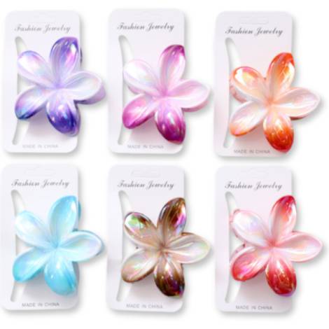 8978159 - Huca beach pinza pelo flor electroplated 8cm n12