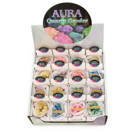 8978258 - Piedra natural aura quartz geode n1 (pack 32)
