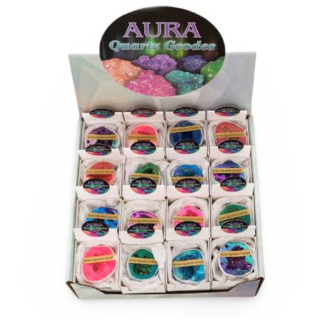 8978261 - Piedra natural aura quartz geode n5 (pack 32)