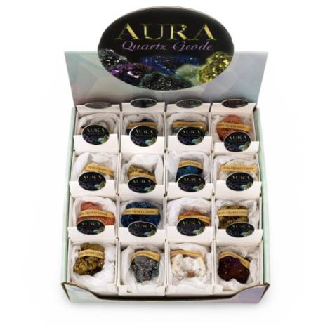8978262 - Piedra natural aura quartz geode n 7 (pack 32)