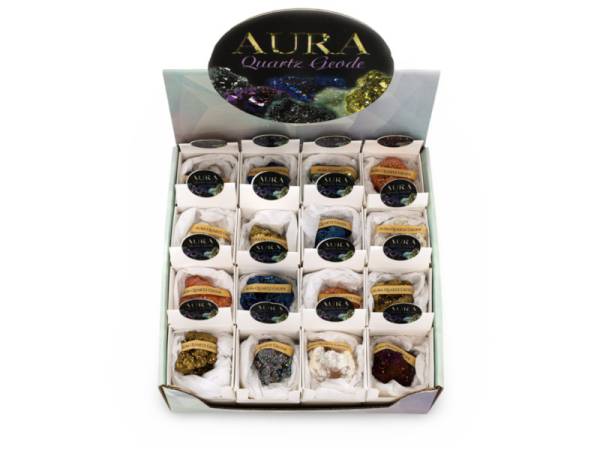8978262 - Piedra natural aura quartz geode n 7 (pack 32)