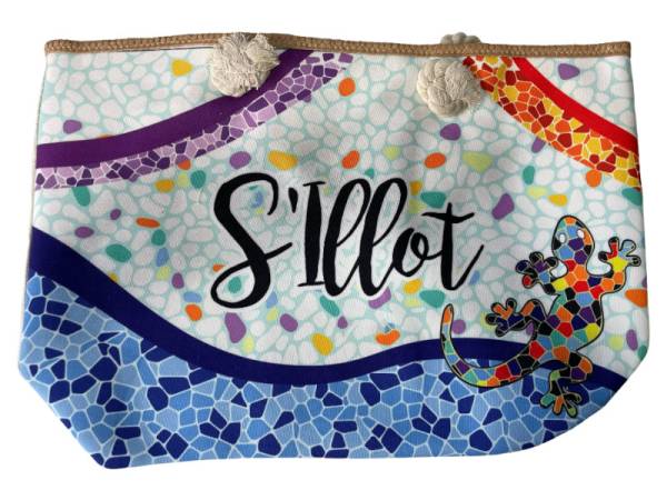 8978369 - Sa.co beach bag 55x36 nº3 lagarto ondas s'illot