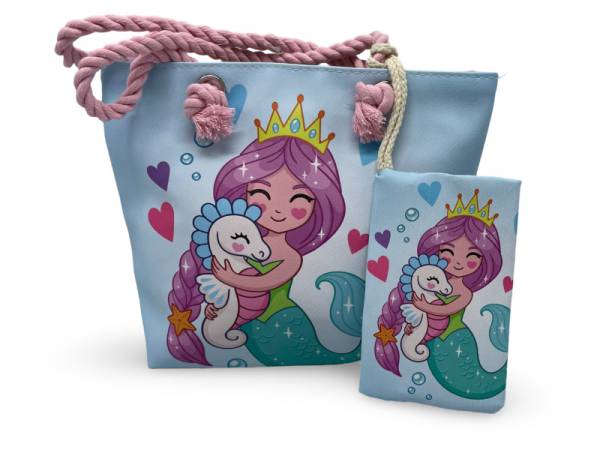 8978371 - Sa.co kid bag 30.5*23 sirena caballito de mar n8