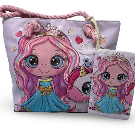 8978372 - Sa.co kid bag 30.5*23 muñeca unicornio n9