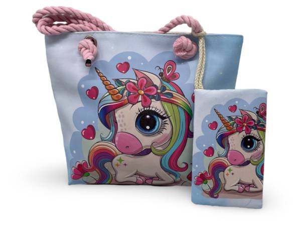 8978376 - Sa.co kid bag 30.5*23 unicornio corazones n13