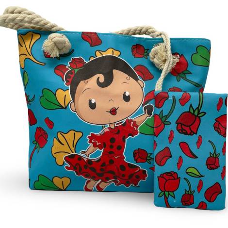8978378 - Sa.co kid bag 30.5*23 sevillana rosas y hojas 22