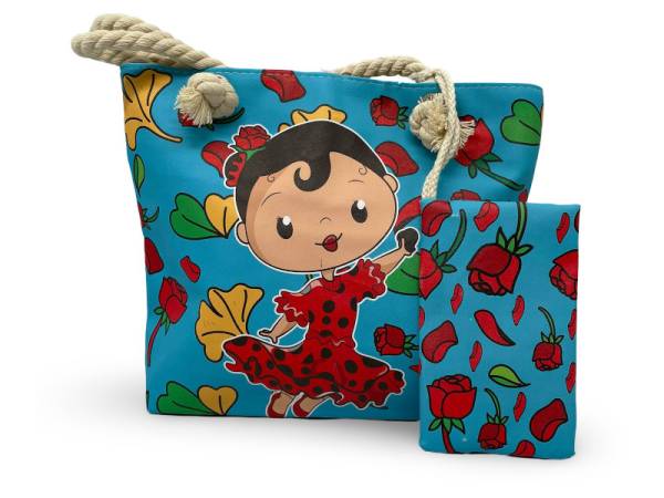 8978378 - Sa.co kid bag 30.5*23 sevillana rosas y hojas 22