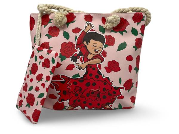 8978379 - Sa.co kid bag 30.5*23 sevillana rosas n23