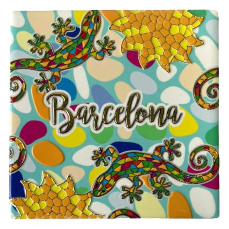 8978485 - Posavasos ceramica cuadrado diseño artex Barcelona 2