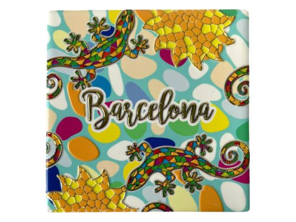 8978485 - Posavasos ceramica cuadrado diseño artex Barcelona 2