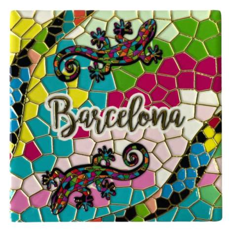 8978486 - Posavasos ceramica cuadrado diseño artex Barcelona 3