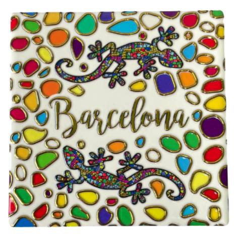 8978487 - Posavasos ceramica cuadrado diseño artex Barcelona 4