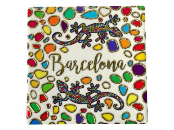 8978487 - Posavasos ceramica cuadrado diseño artex Barcelona 4