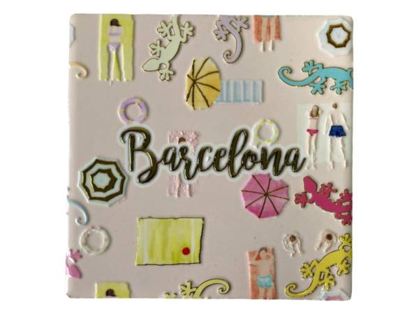 8978489 - Posavasos ceramica cuadrado diseño artex Barcelona 6