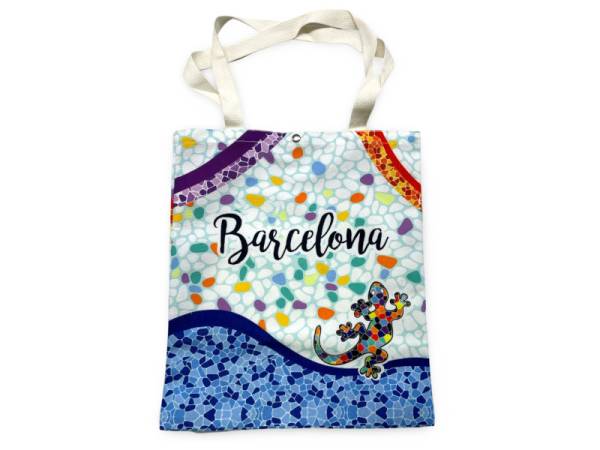 8978492 - Sa.co shopping bag 33x40 nº6 Barcelona lagarto ondas