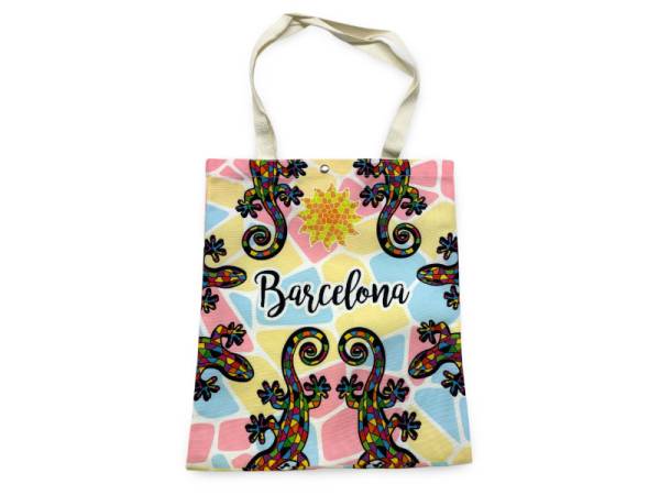 8978493 - Sa.co shopping bag 33x40 nº6 Barcelona lagartos sol mosaico